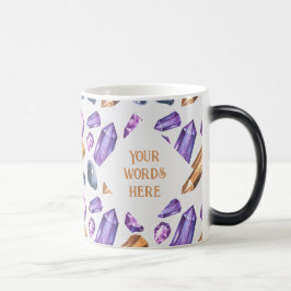 Taza Mágica Crea tus propios cristales morados y dorados
