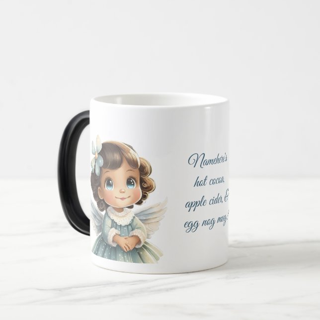Taza Mágica Crea tus propios Navidades Brunette Blue Angel (Anverso izquierdo)