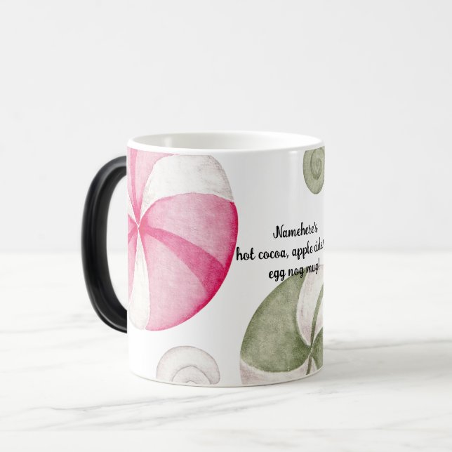 Taza Mágica Crea tus propios Navidades de candy de menta pimie (Anverso izquierdo)