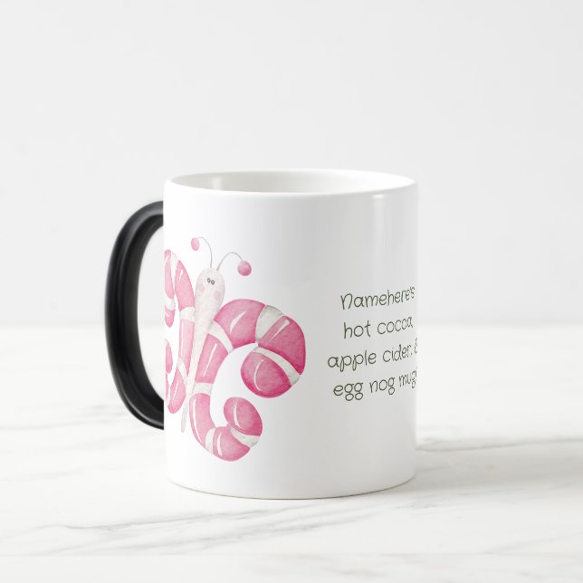 Taza Mágica Crea tus propios Navidades de mariposa de menta (Anverso izquierdo)