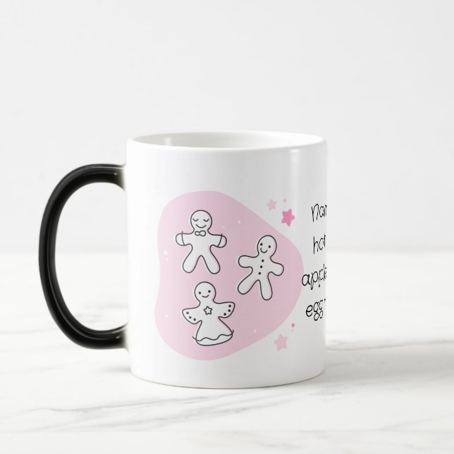 Taza Mágica Crea tus propios Navidades rosados retro Gingerbre (Izquierda)