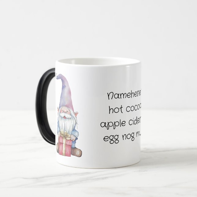 Taza Mágica Crear su propio Gnome púrpura presente (Anverso izquierdo)