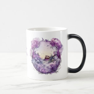 Taza Mágica Crear su propio paisaje de castillo mágico púrpura