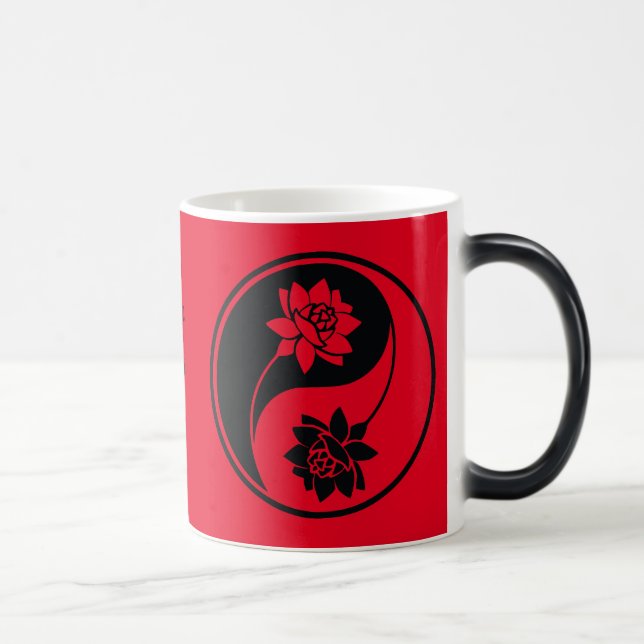 Taza Mágica Crear su propio símbolo de Lotus Yin Yang (Derecha)