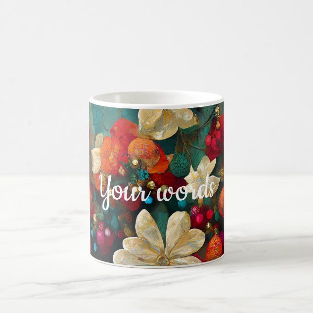 Taza Mágica Crear sus propios Navidades Flores y Berries (Centro)