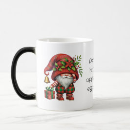 Taza Mágica Crear sus propios Navidades Plaid Gnome Poinsettia