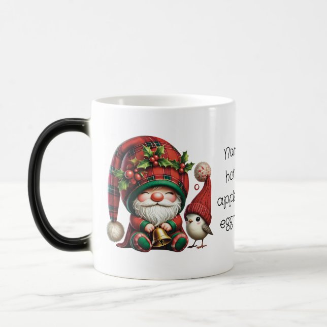 Taza Mágica Crear sus propios Navidades Plantar Gnome y Bird (Izquierda)
