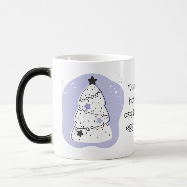 Taza Mágica Crear tu propio árbol de Navidad púrpura (Izquierda)