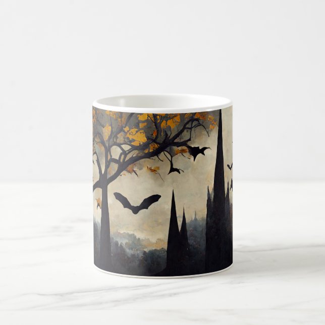 Taza Mágica Crear tus propios murciélagos de otoño fantasmagór (Centro)