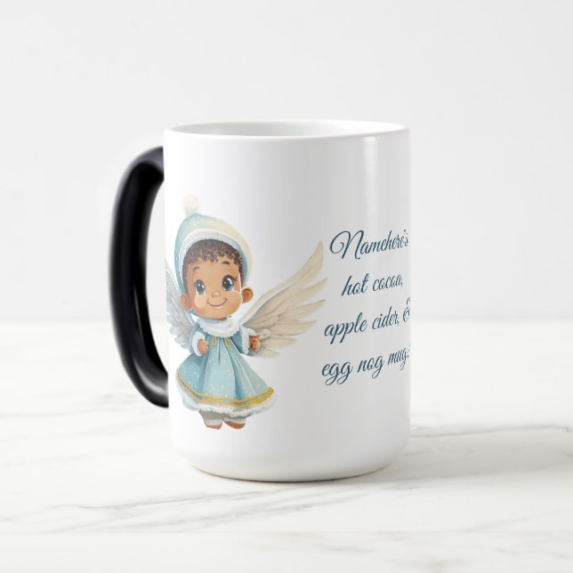 Taza Mágica Crear tus propios Navidades angelicales afroameric (Anverso izquierdo)