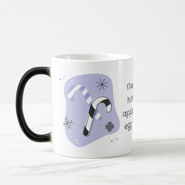 Taza Mágica Crear tus propios Navidades retro de canas de cand (Izquierda)