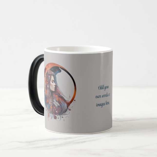 Taza Mágica Create Your Own Floral Boho Autumn Moon (Anverso izquierdo)