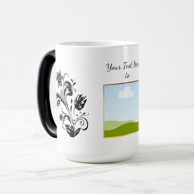 Taza Mágica Create Your Own personalized Template Text  (Anverso izquierdo)