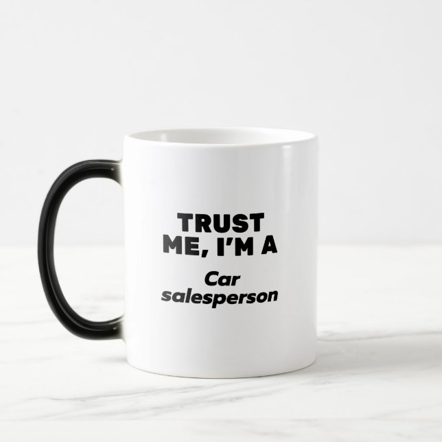 Taza Mágica Créeme, soy vendedor de coches (Izquierda)