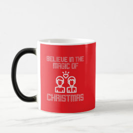 Taza Mágica creer en la magia de los hombres navidades