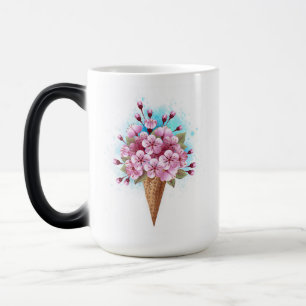 Taza Mágica Crema rosa de hielo Sakura Waffle Cone