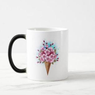 Taza Mágica Crema rosa de hielo Sakura Waffle Cone