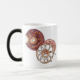 Taza Mágica Cristal De Chocolate De Color Agua Y Donuts De Esp