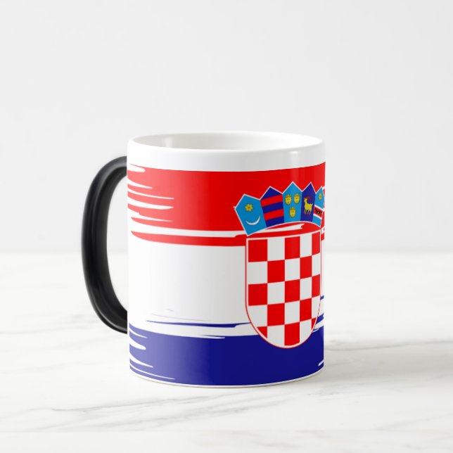 Taza Mágica Croatia Coffee Scoop – Traditional Croatian Design (Anverso izquierdo)