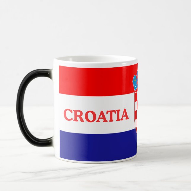 Taza Mágica Croatia Map Coffee Scoop – Unique Travel Souvenir (Izquierda)