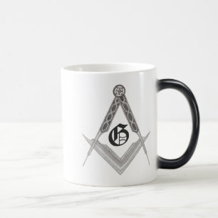 Taza Mágica Cuadrado y compás con todo el ojo que ve