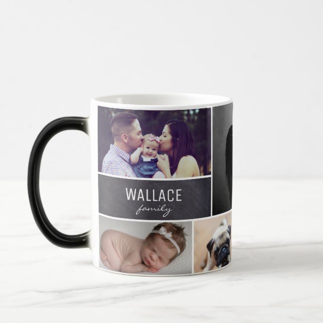 Taza Mágica Cuadro de diálogo de apellido de Collage de fotos  (Izquierda)