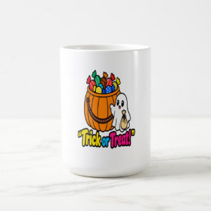 Taza Mágica Cubo de caramelo de Halloween de fantasma lindo pa