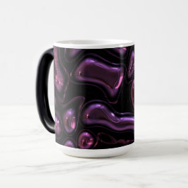 Taza Mágica Cuentas vidriosas púrpura y negro