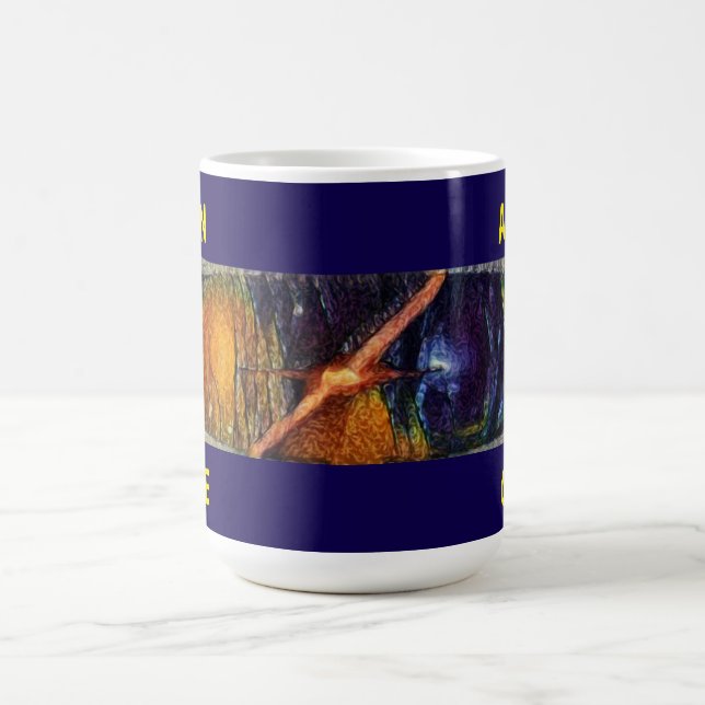 Taza Mágica Cueva alienígena - Morado con título dual (Centro)