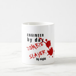 Taza Mágica Curioso INGENIERO MUG Zombie Slayer de noche con n