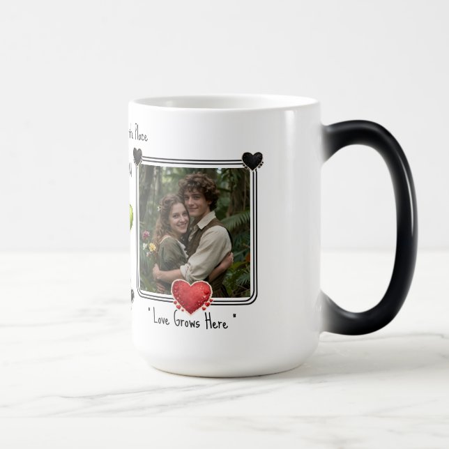 Taza Mágica Custom Photo Valentines Coffee Mugs Online Dating (Derecha)