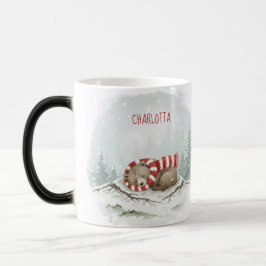 Taza Mágica Custom Winter Bear Mug – Sleeping Animal Design