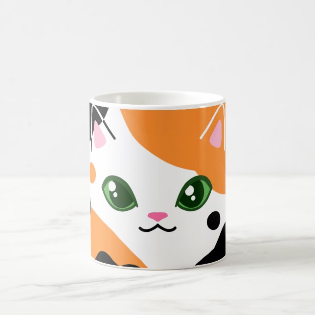 Taza Mágica Cute Calico Cat Mug (Centro)