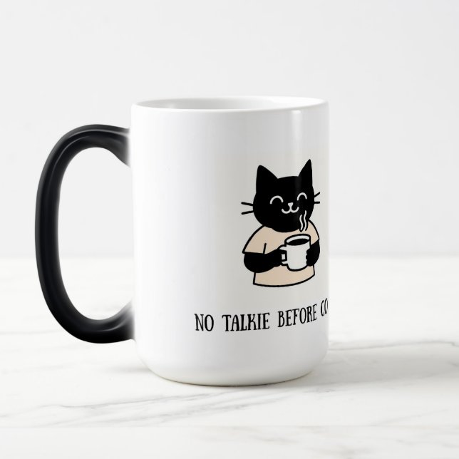 Taza Mágica Cute Cat Mug – Funny Coffee Cup for Cat Lovers (Izquierda)