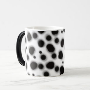 Taza Mágica dalmacia lindo puntos en blanco y negro impresión 