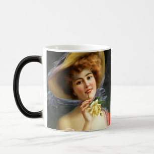 Taza Mágica Dama de caída en rojo