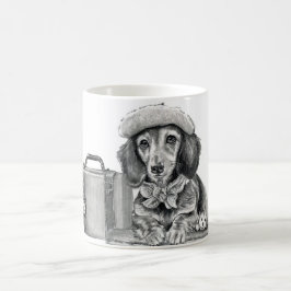 Taza Mágica Dapper dachshund listo para la aventura