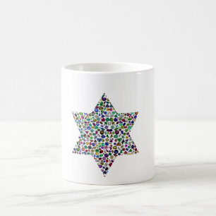 Taza Mágica David Star hecho con piedras en todos los colores