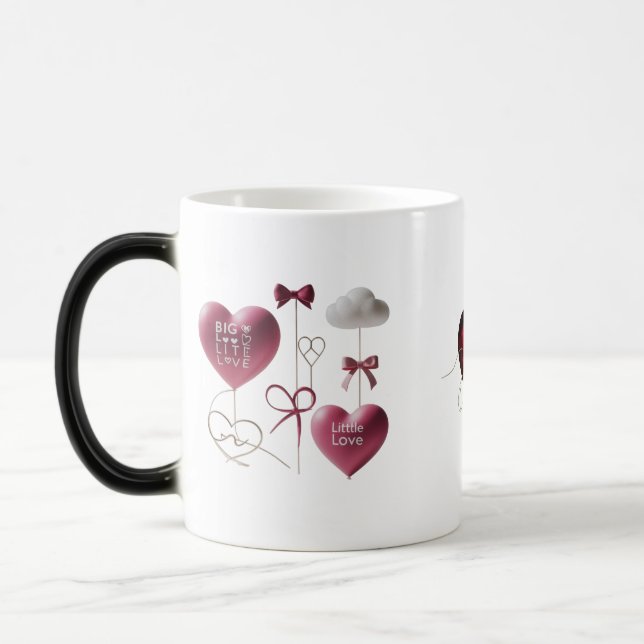 Taza Mágica de Corazones de Globos 3D con Cambio d (Izquierda)