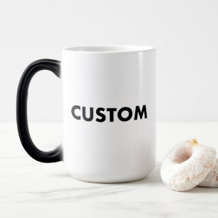 Taza Mágica de Foto Personalizada Grande en Blanco