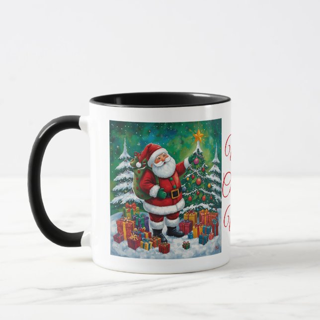 Taza mágica de Navidad de Santa (Izquierda)