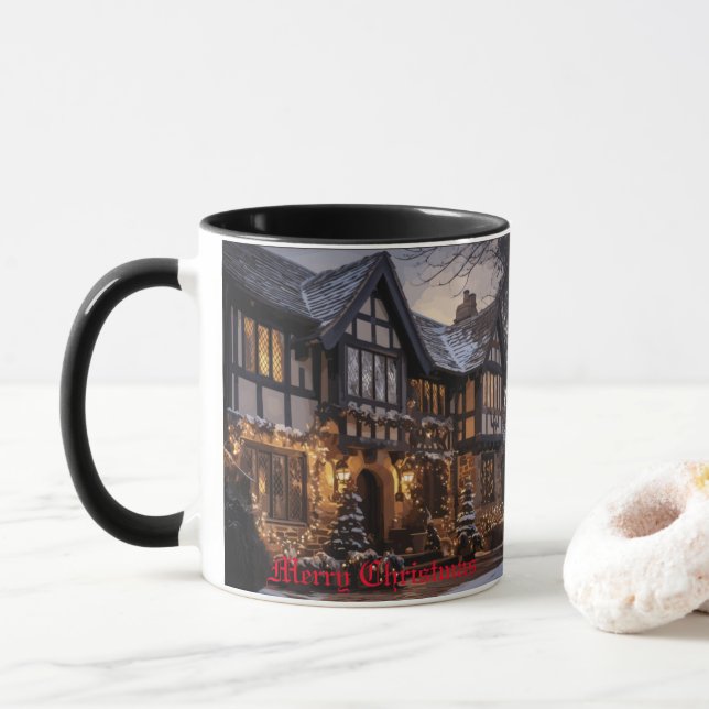 Taza Mágica de Navidades Rústicos (Con donut)