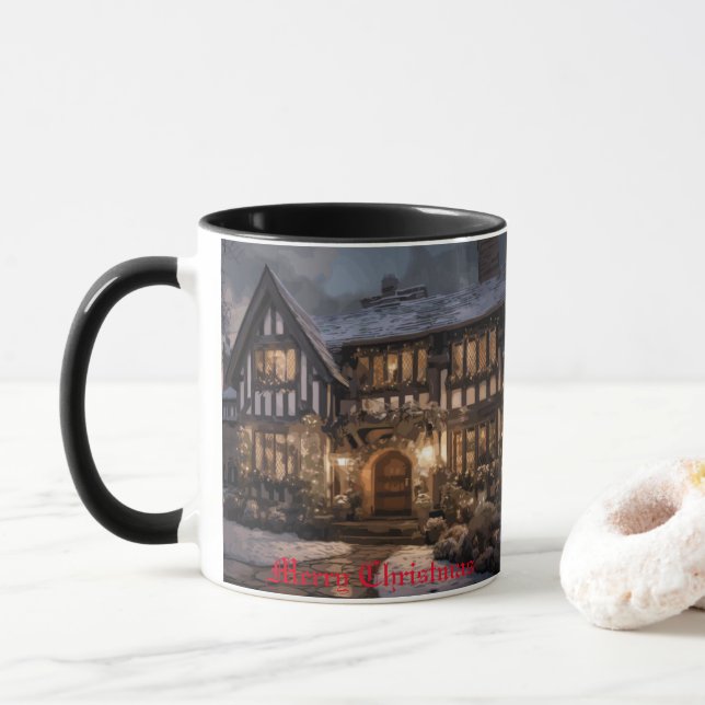 Taza Mágica de Navidades Rústicos (Con donut)