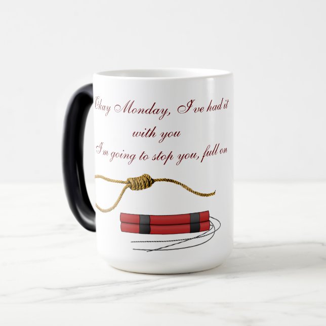 Taza Mágica Decir NO a los lunes (Anverso izquierdo)