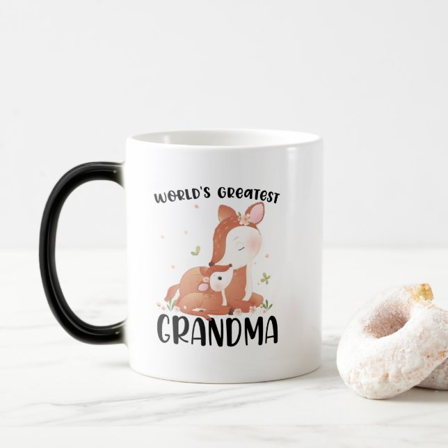 Taza Mágica Deer Doe y la abuela más grande del mundo (Con donut)