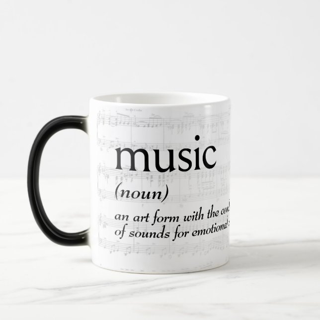 Taza Mágica Definición de diccionario para la MÚSICA (Izquierda)