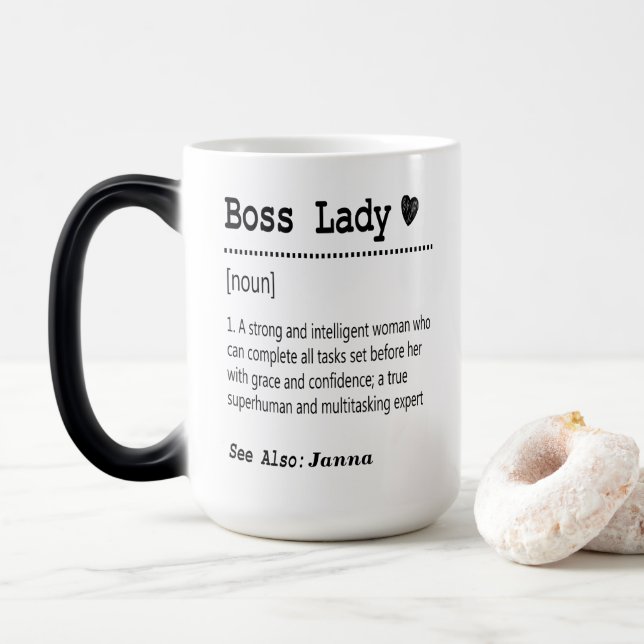 Taza Mágica Definición de la Señora del Jefe (Con donut)