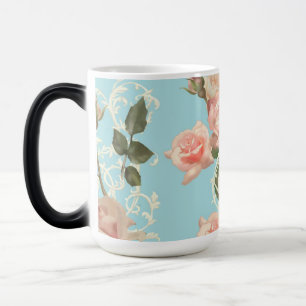 Taza Mágica Delicado rosa de acuarela
