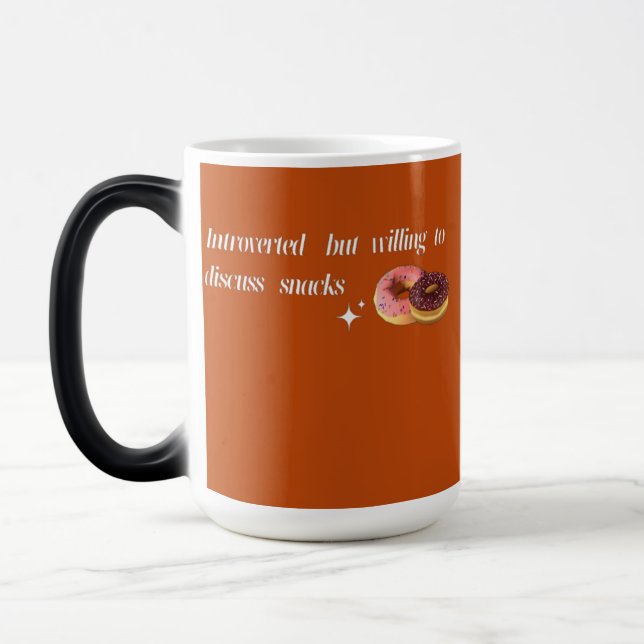 Taza Mágica Deliciosa Donut - Mug rosa y chocolate (Izquierda)