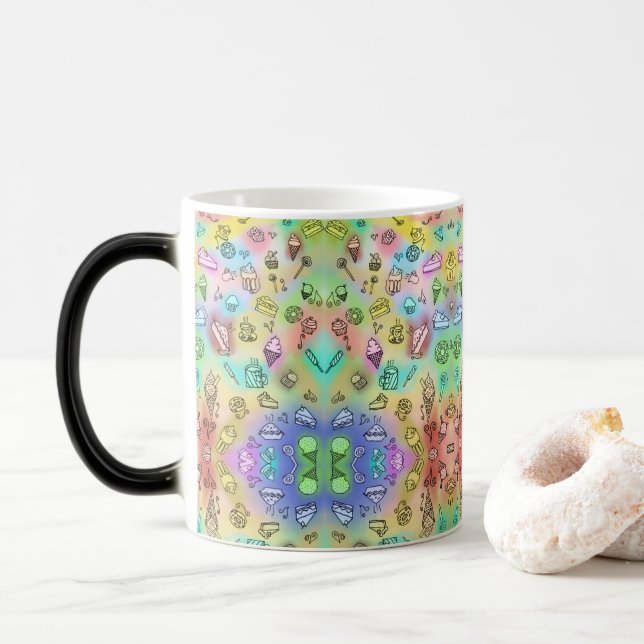 TAZA MÁGICA DELICIOSO PATRÓN DE POSTRES DE VERANO (Con donut)
